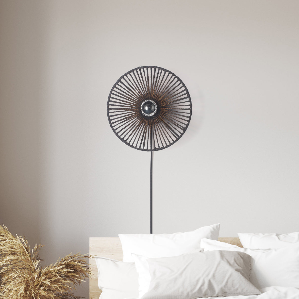 Wave Vägglampa Ø30 Sort-Lampconcept.se