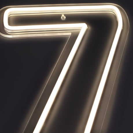 Cijfer 7 Neon Wandlamp
