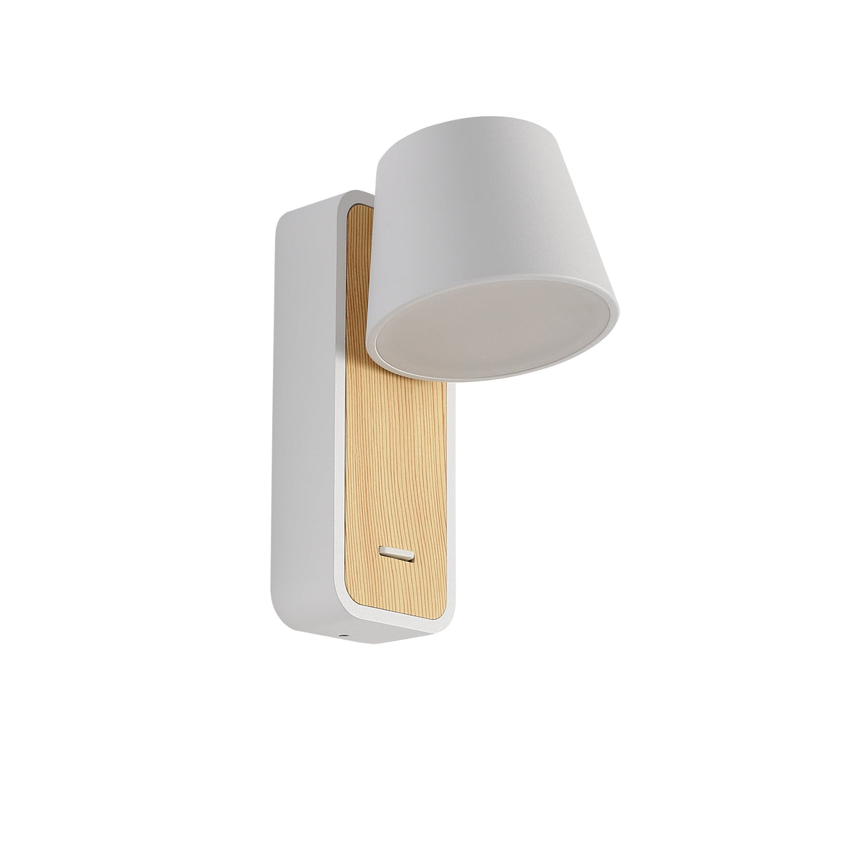 Torino Wandlamp Wit/Houtlook