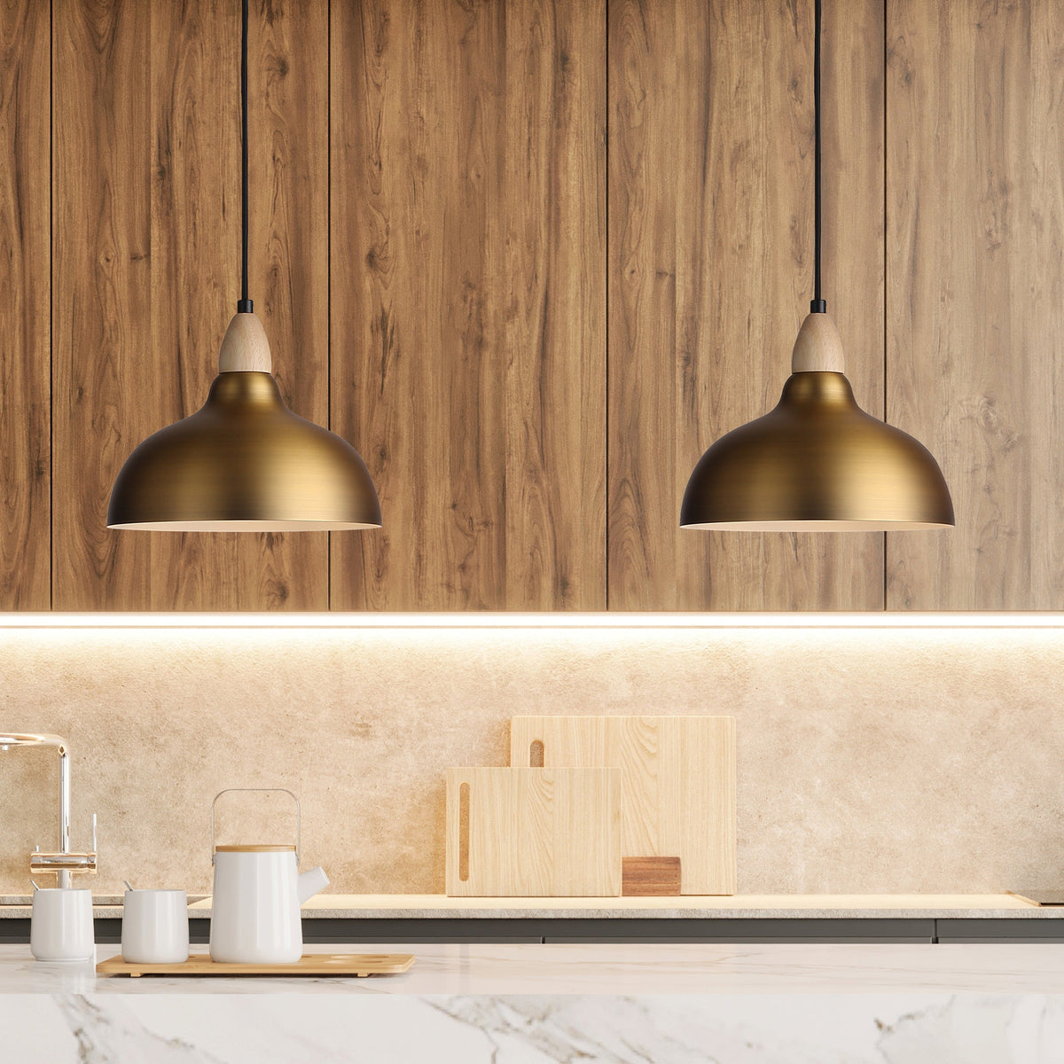 Oak Hanglamp Ø24 Geborsteld Messing