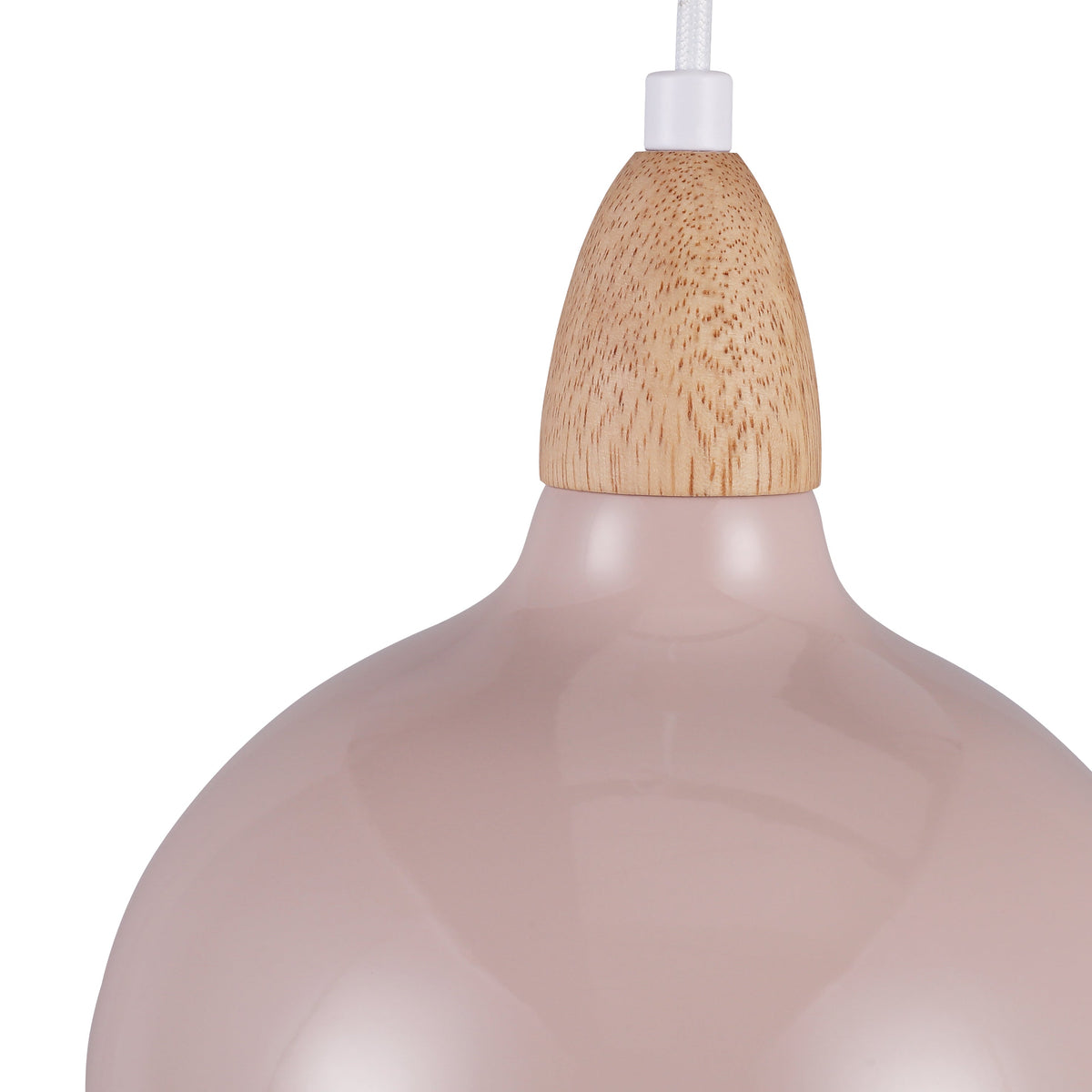 Oak Hanglamp Ø19 Glossy Beige Pink