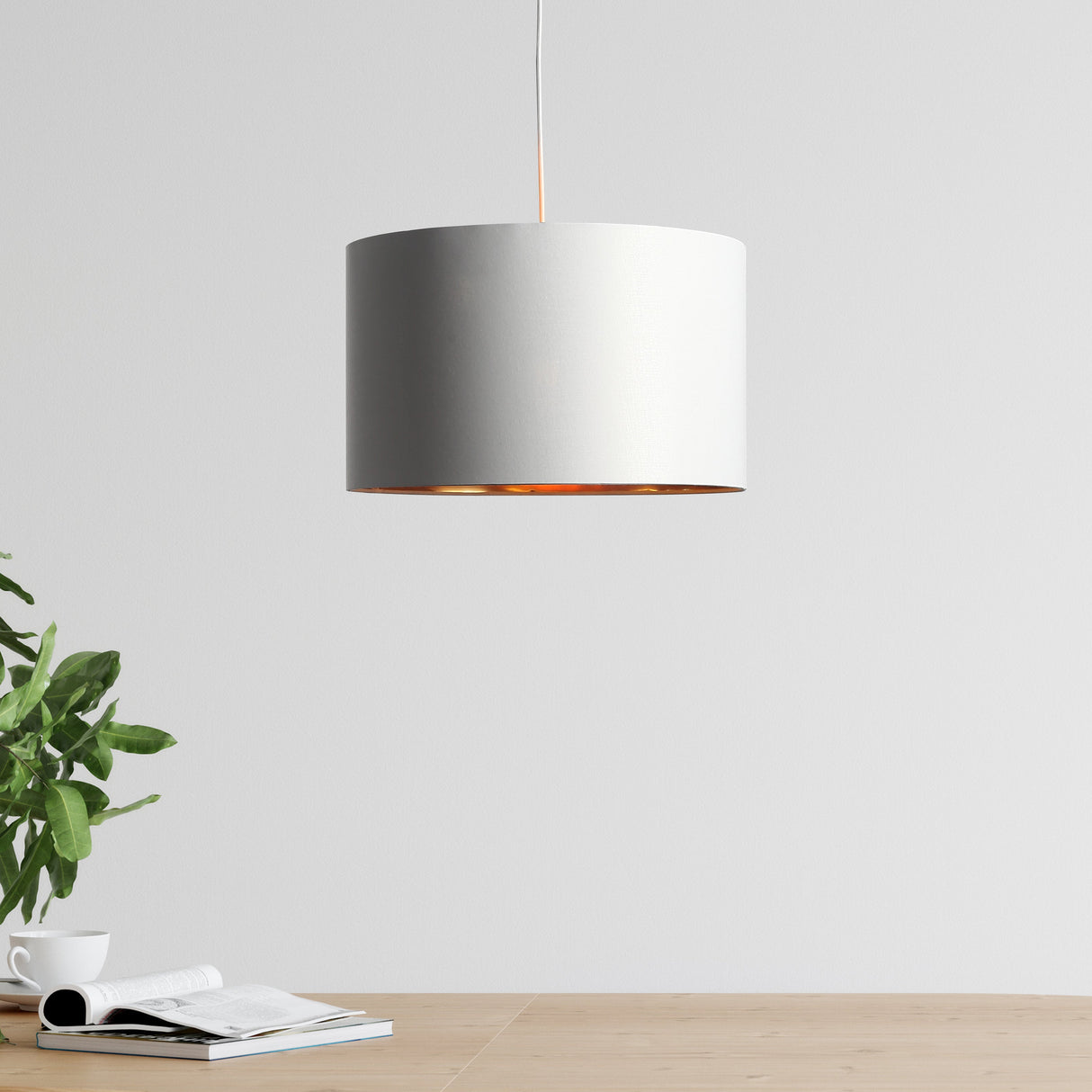 Drum Hanglamp Ø40 Wit/Messing