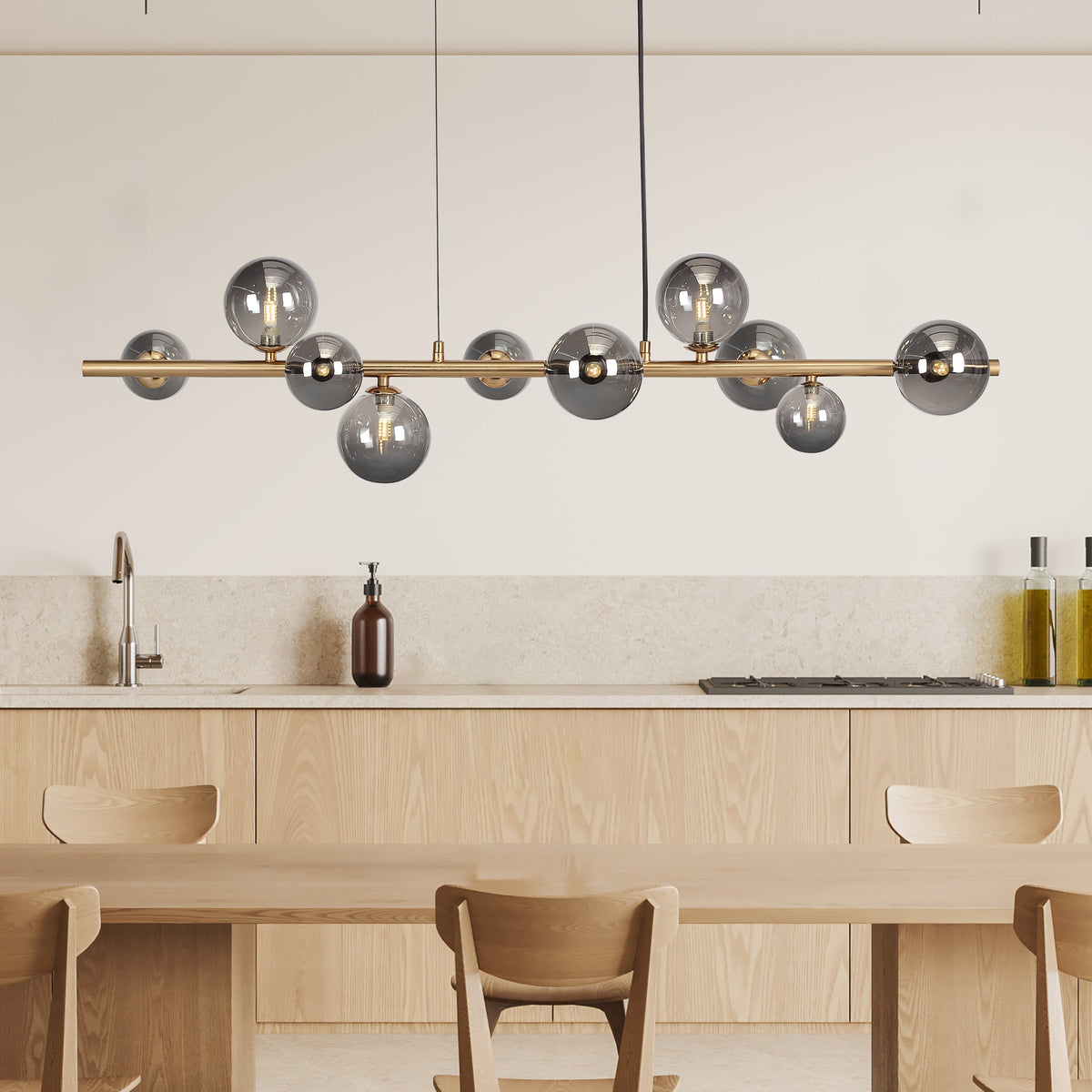 Valencia Langbordspendel Messing/Smoke