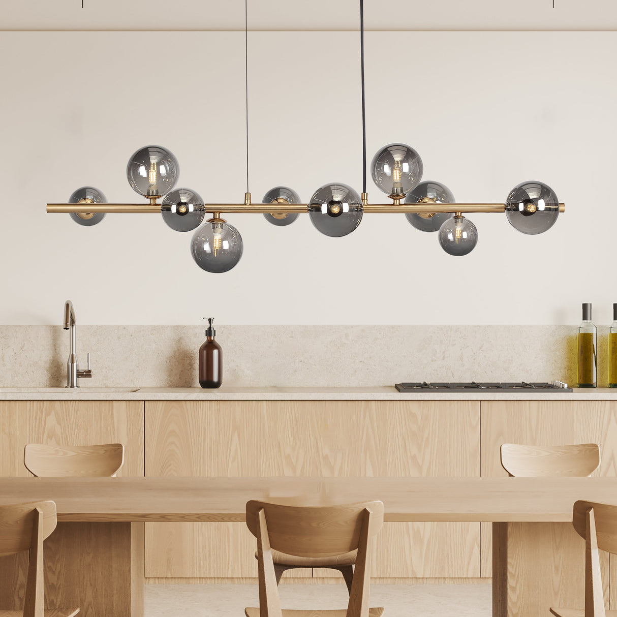 Valencia Langbordspendel Messing/Smoke