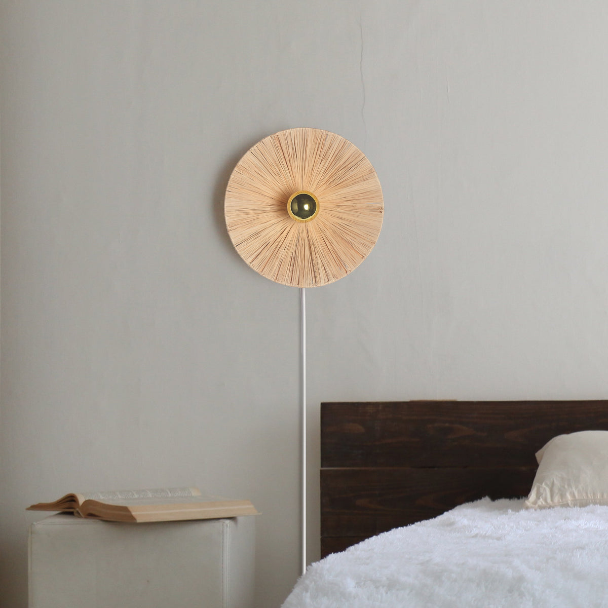 Flare Raffia Vägglampa Ø30-Lampconcept.se