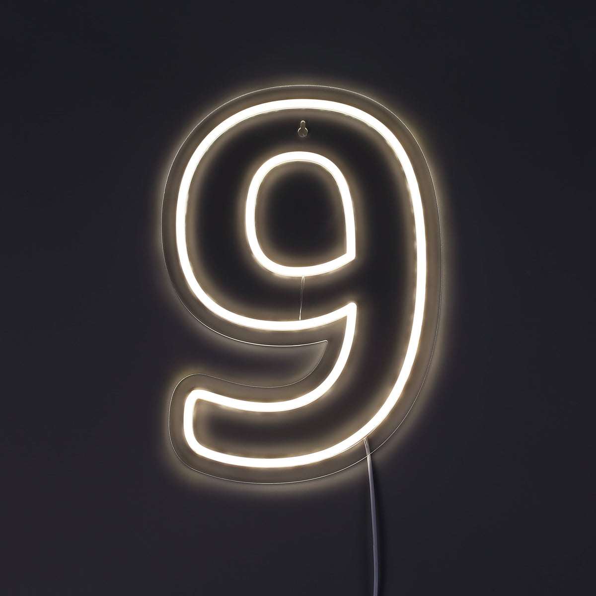 Cijfer 9 Neon Wandlamp