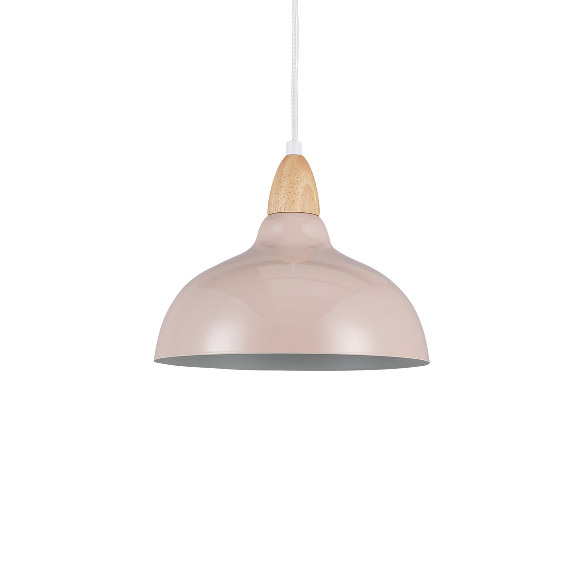 Oak Hanglamp Ø24 Glossy Beige Pink