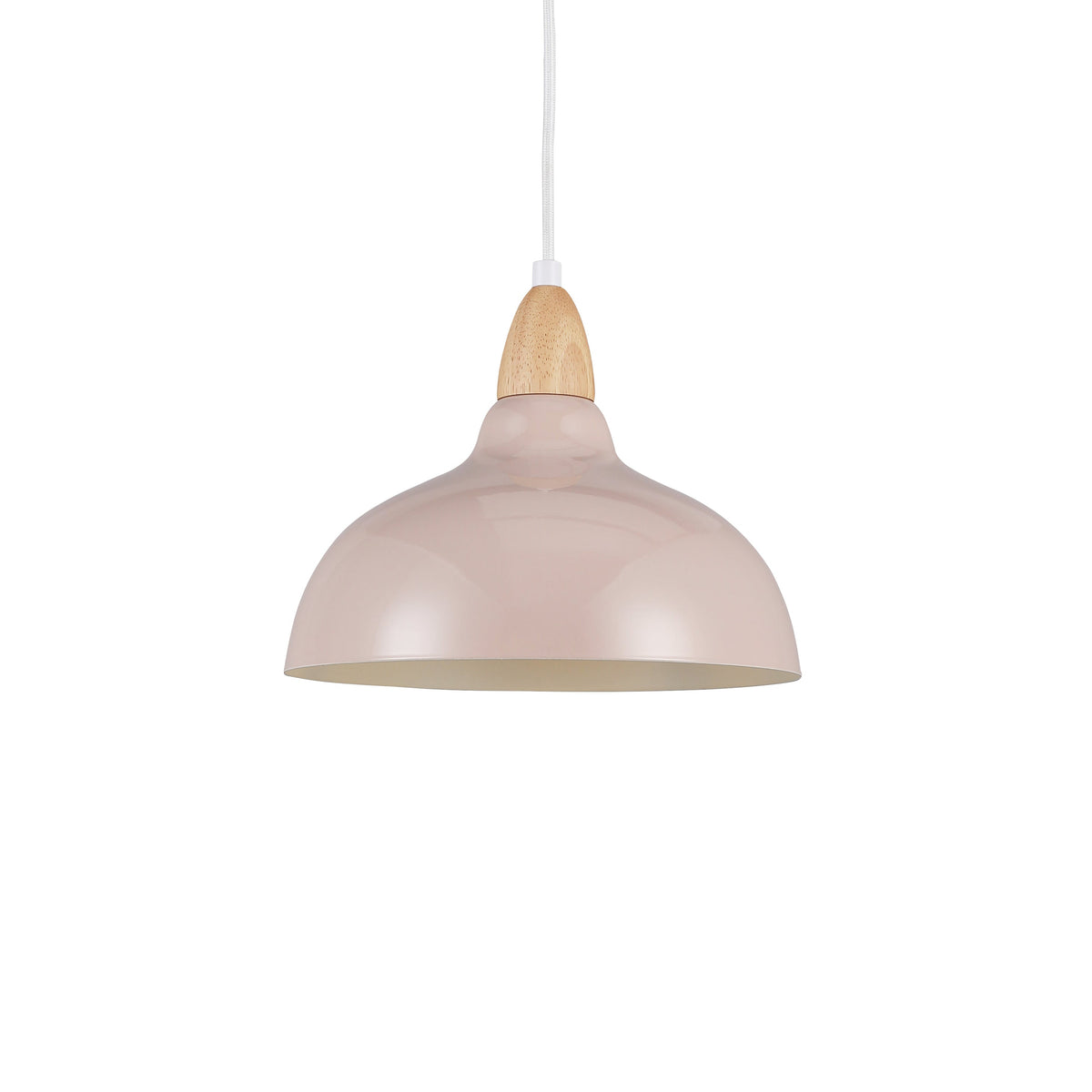 Oak Hanglamp Ø24 Glossy Beige Pink