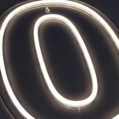 Cijfer 0 Neon Wandlamp