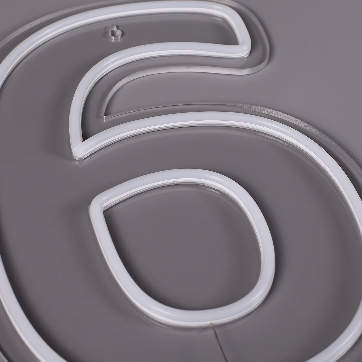Cijfer 6 Neon Wandlamp