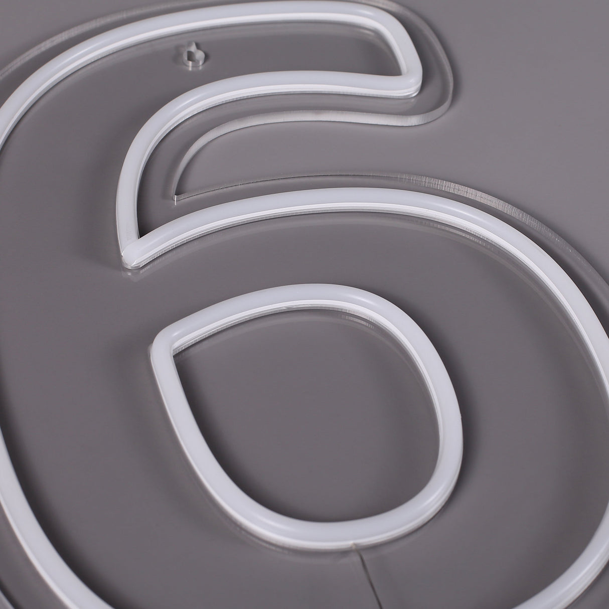 Cijfer 6 Neon Wandlamp