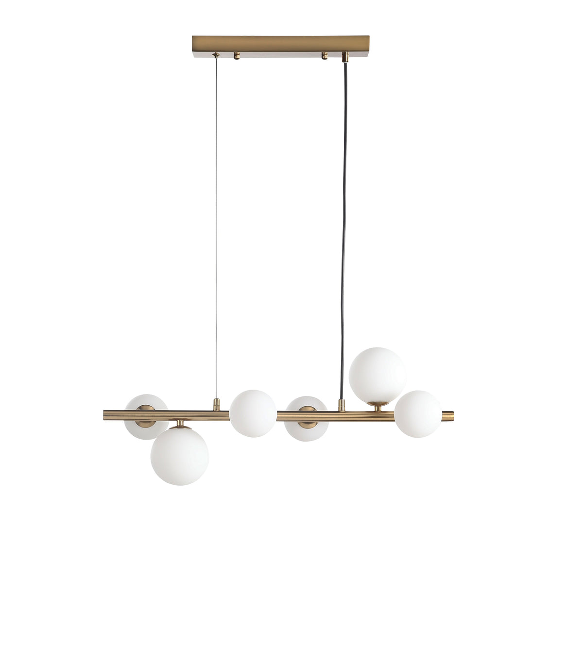 Valencia Small Lange Hanglamp 63cm Messing/Opal