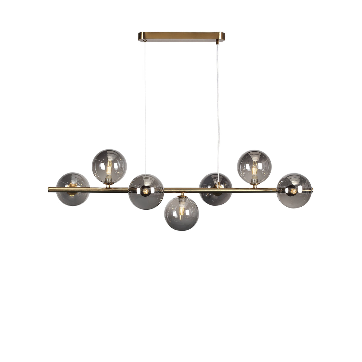 Bubbles Lange Hanglamp 90cm Smoke