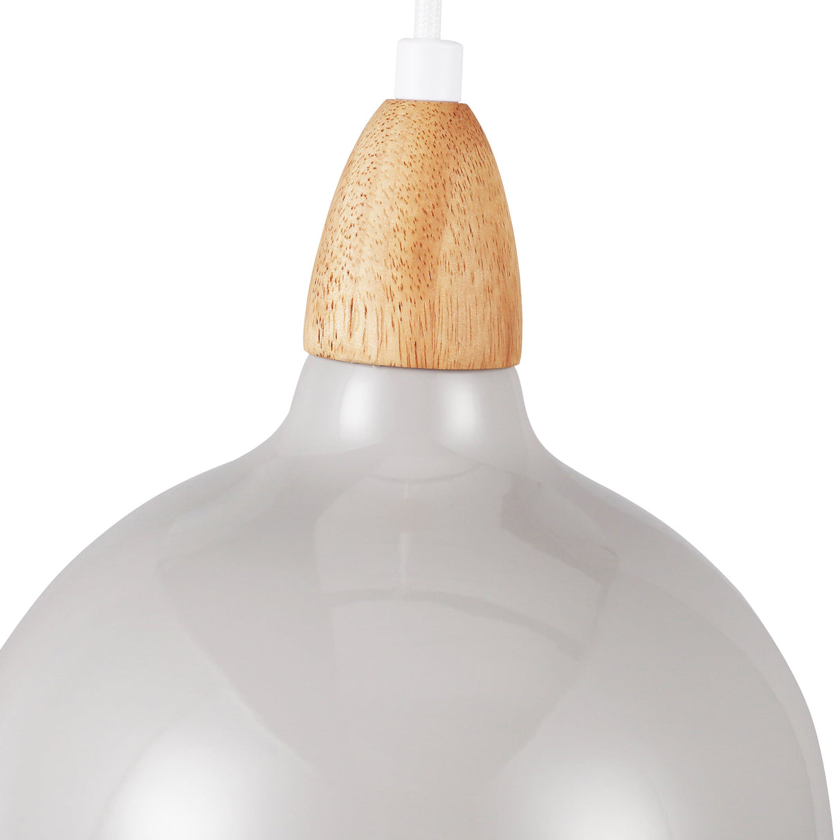 Oak Hanglamp Ø19 Glossy Grijs