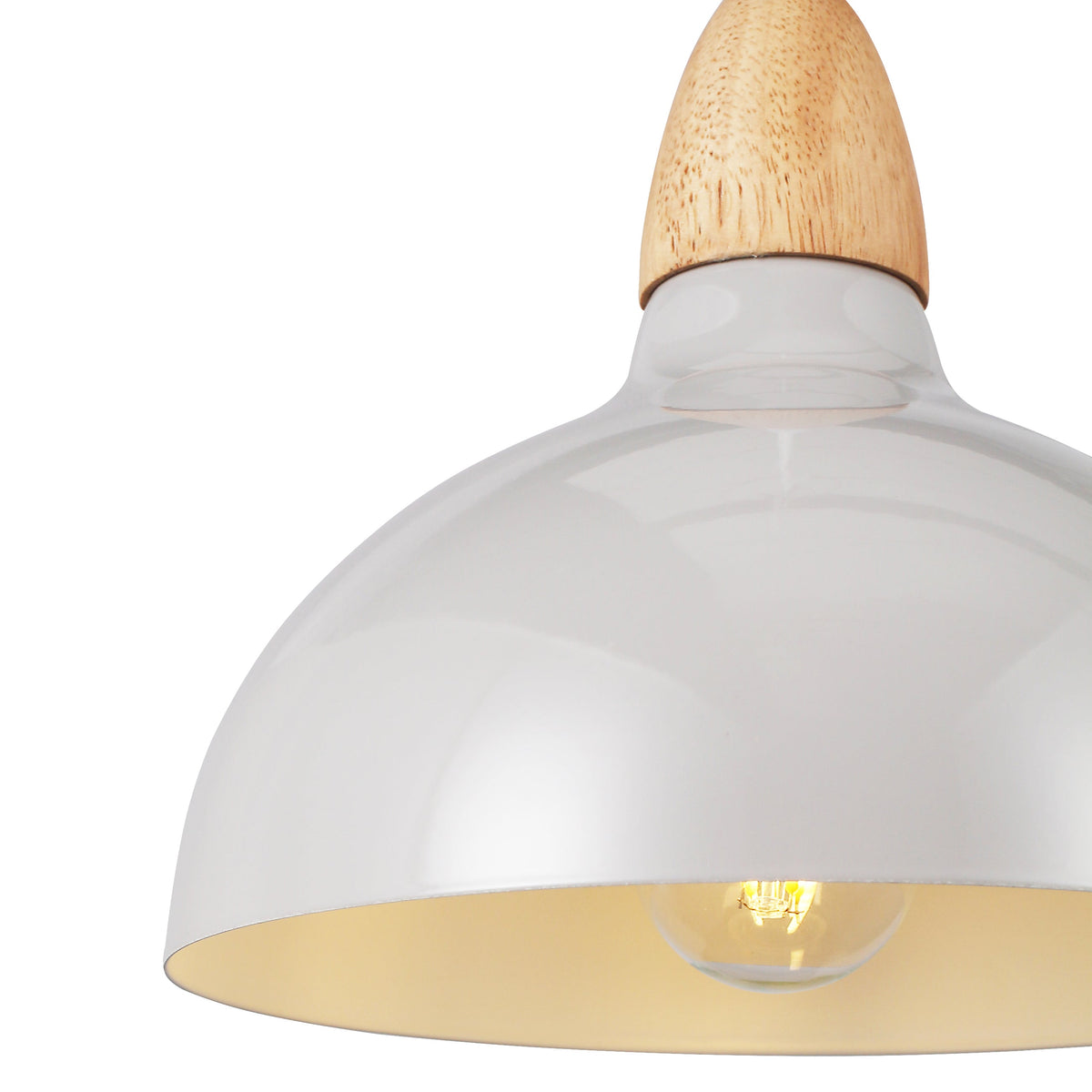 Oak Hanglamp Ø19 Glossy Grijs