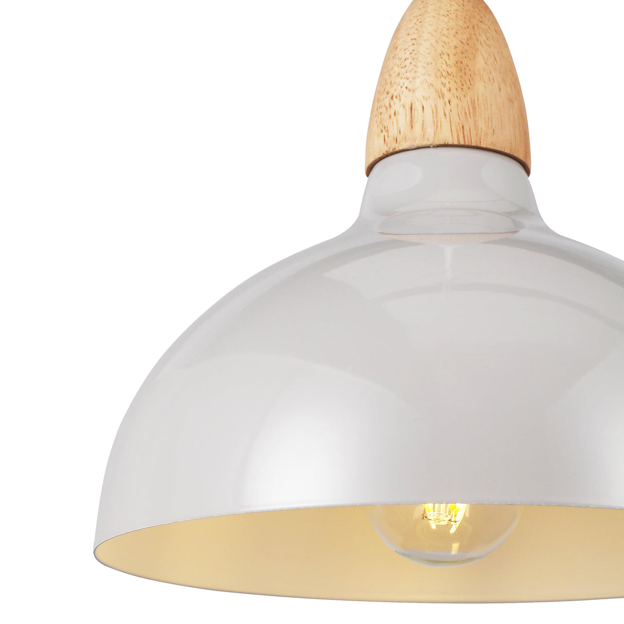 Oak Hanglamp Ø19 Glossy Grijs