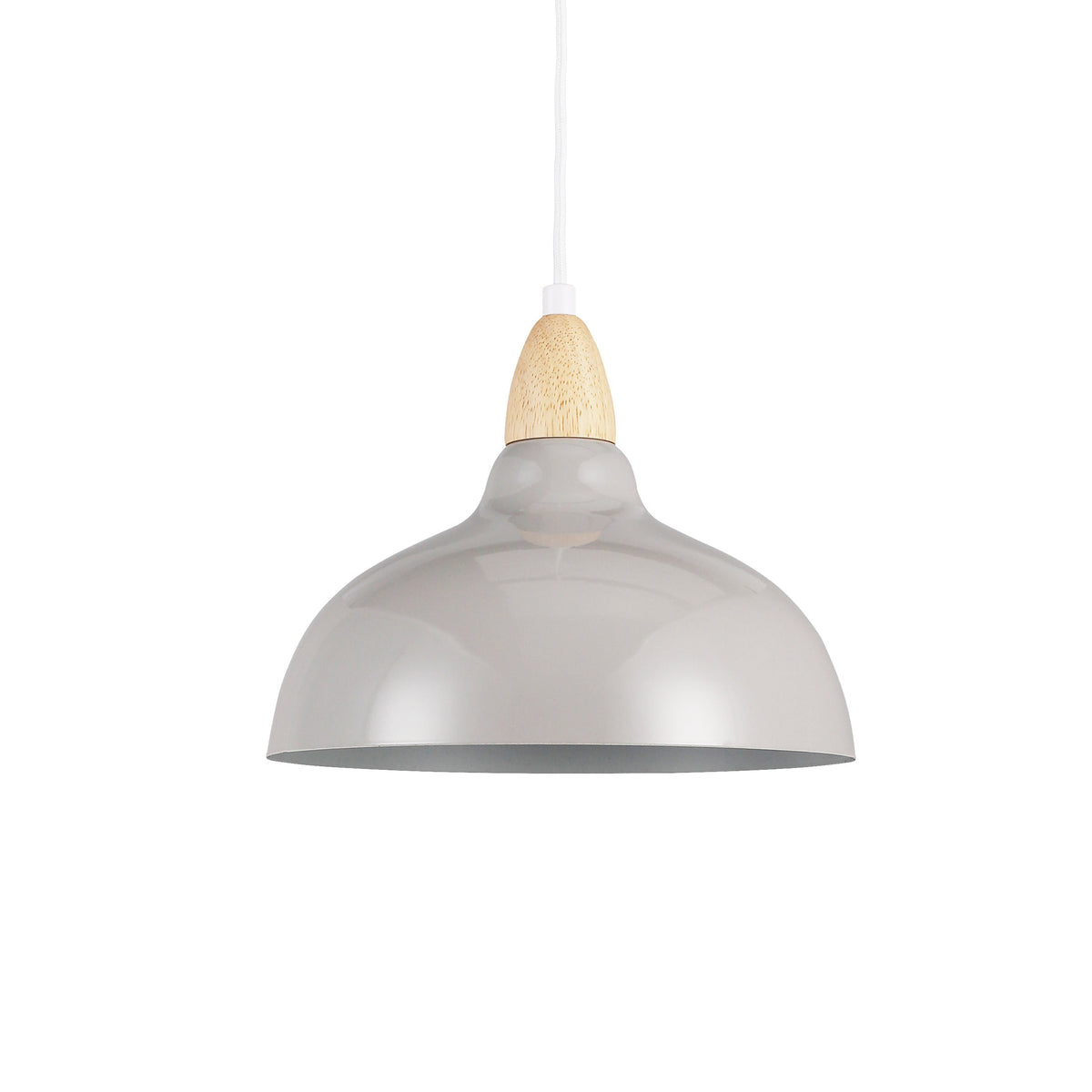Oak Hanglamp Ø24 Glossy Grijs