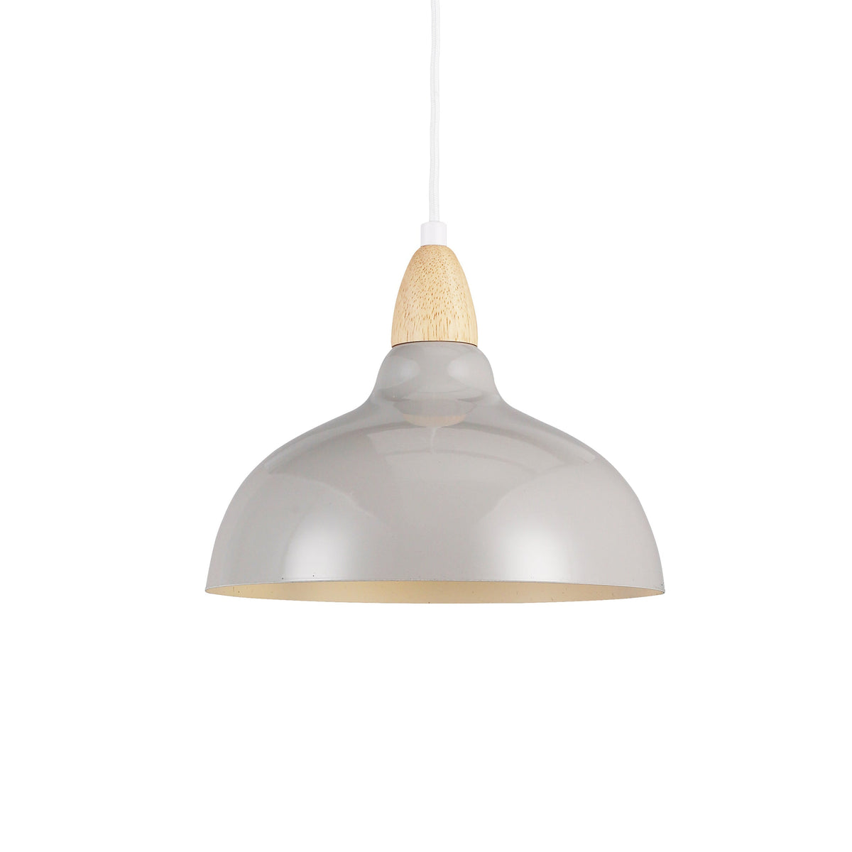 Oak Hanglamp Ø24 Glossy Grijs