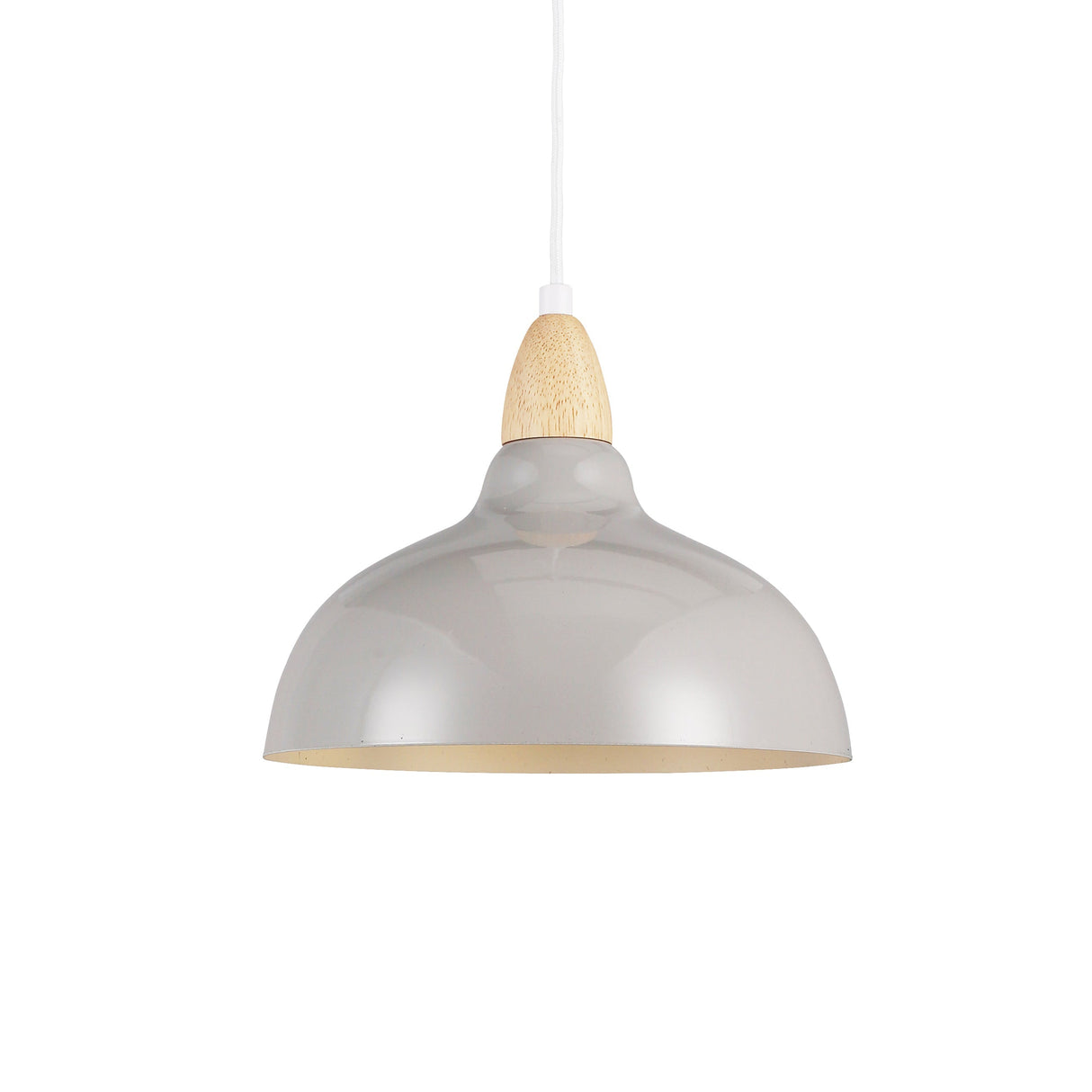 Oak Hanglamp Ø24 Glossy Grijs