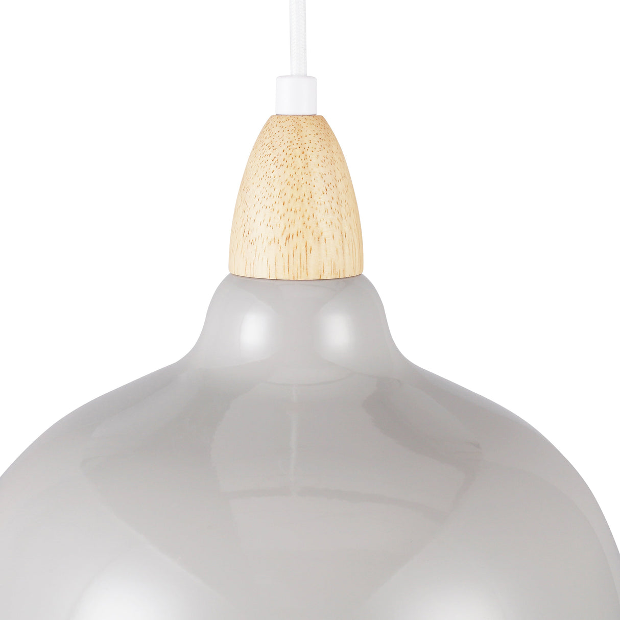 Oak Hanglamp Ø24 Glossy Grijs