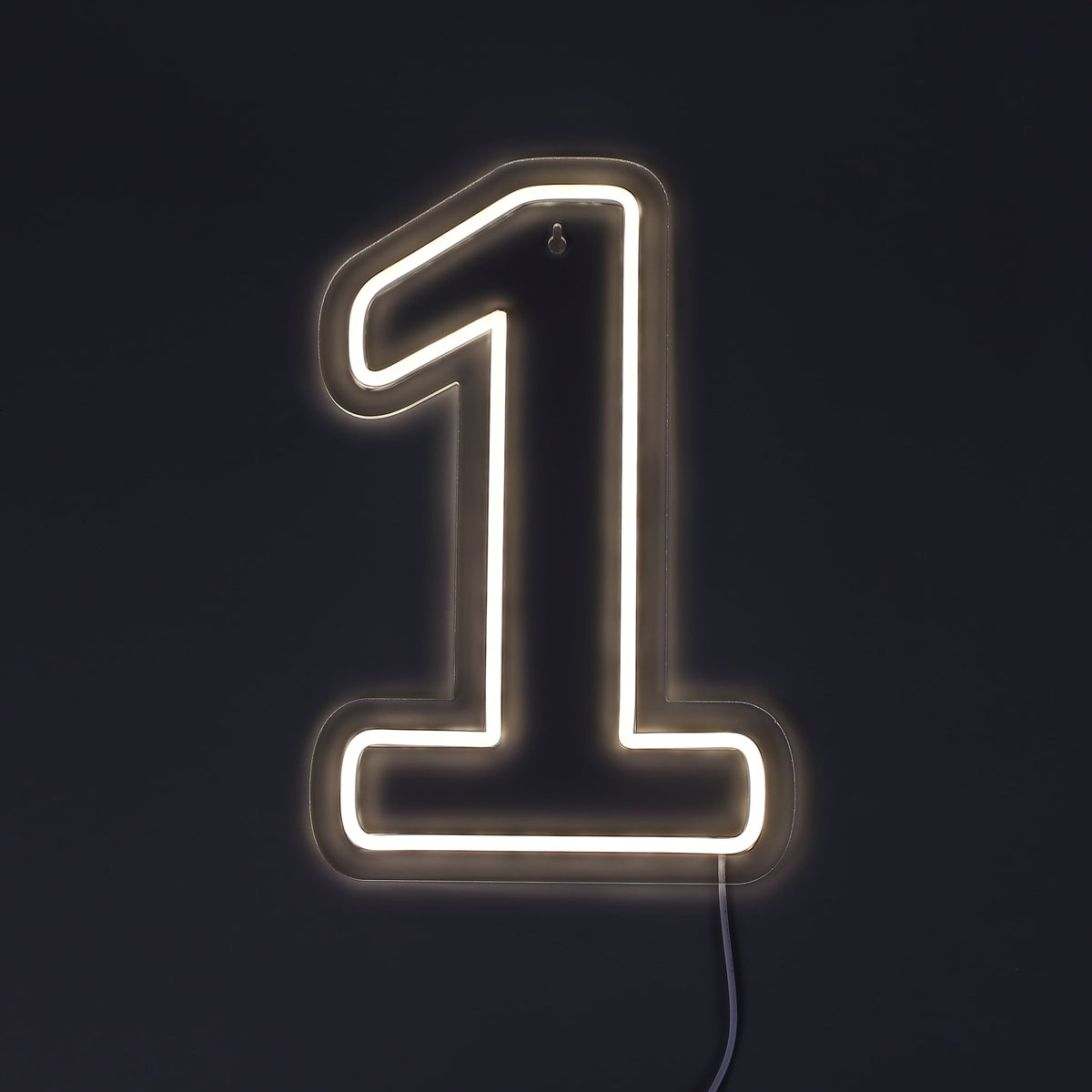 Cijfer 1 Neon Wandlamp
