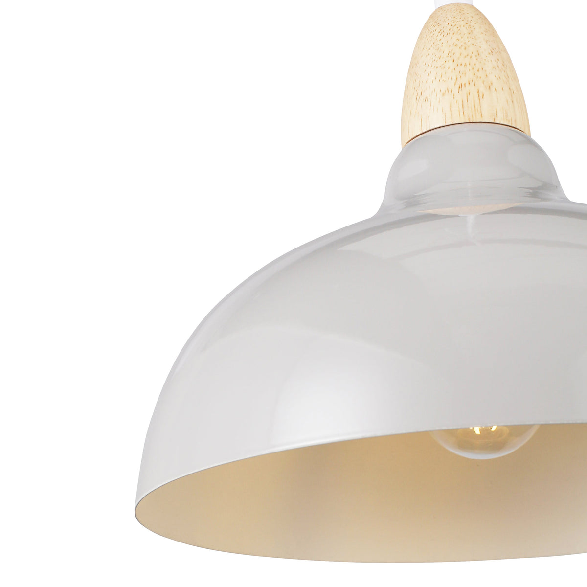 Oak Hanglamp Ø24 Glossy Grijs