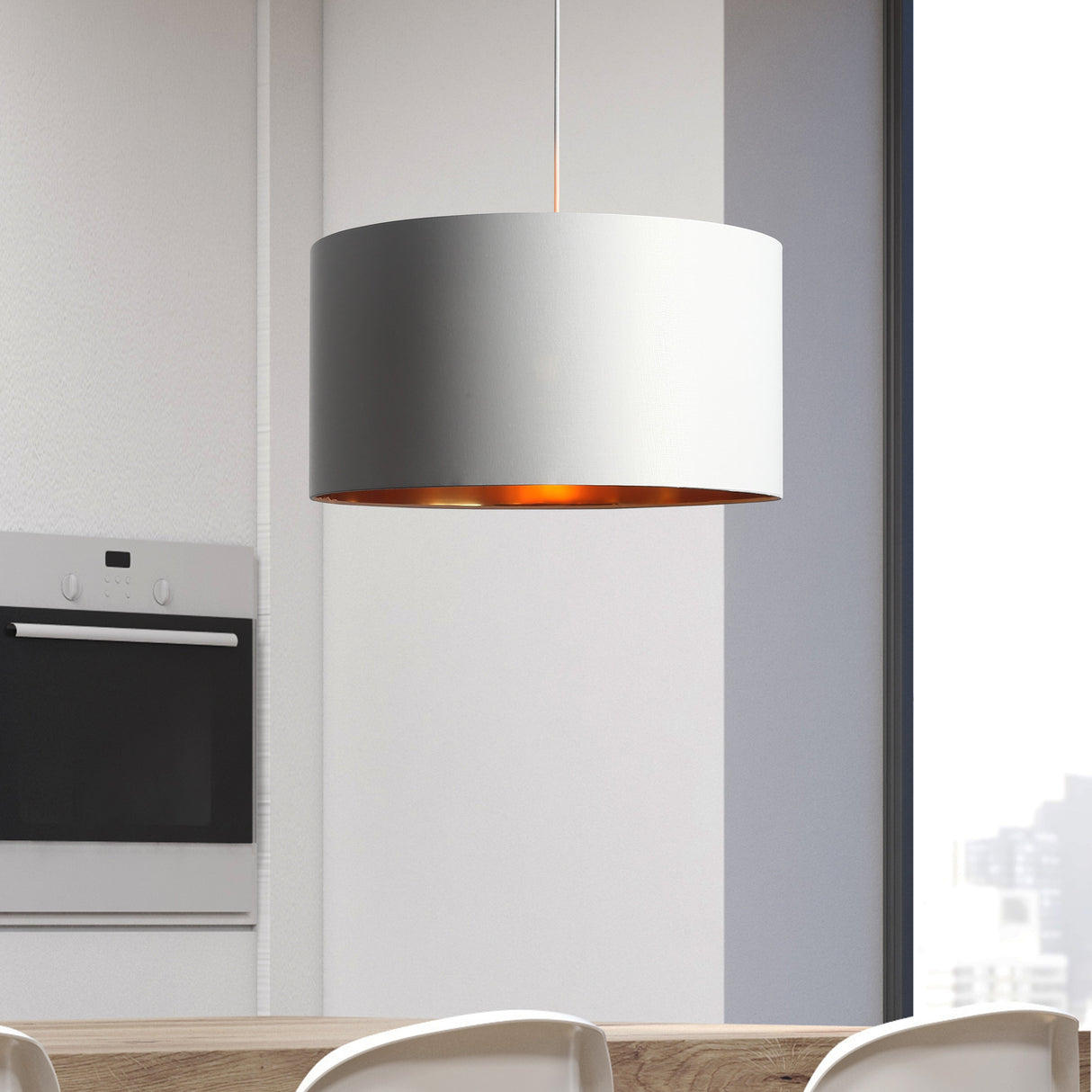 Drum Hanglamp Ø50 Wit/Messing