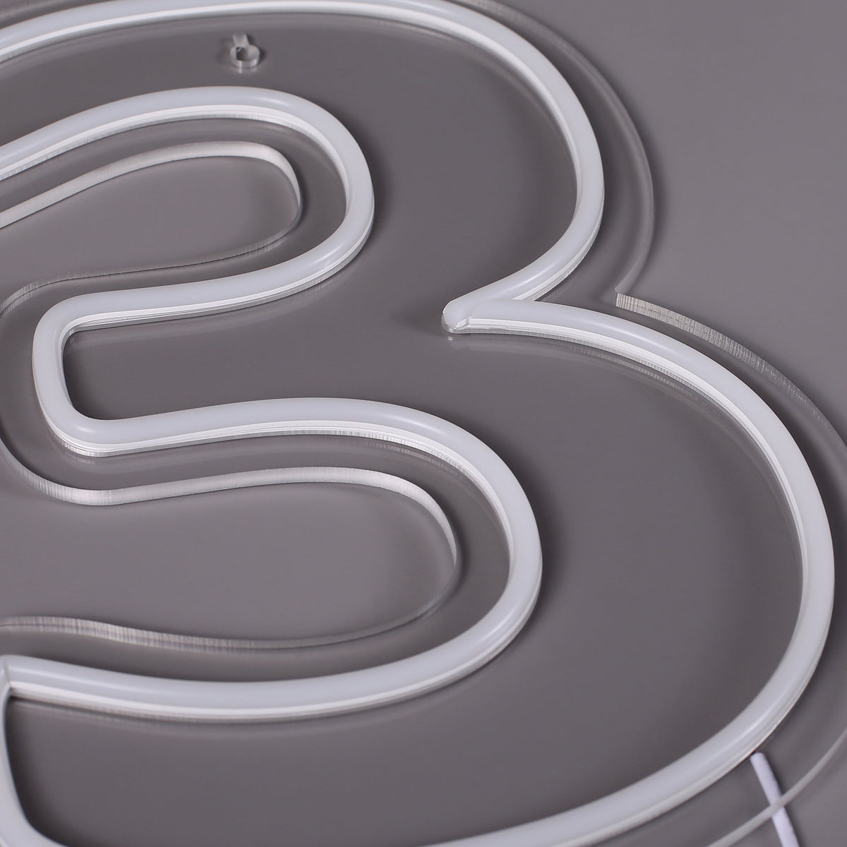 Cijfer 3 Neon Wandlamp