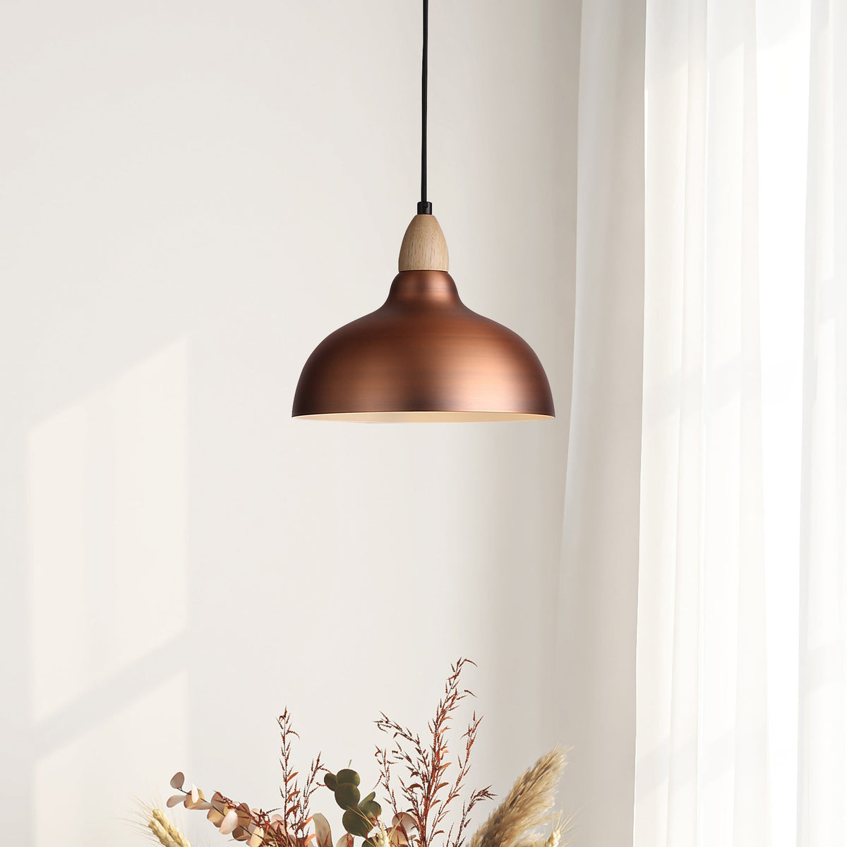 Oak Hanglamp Ø24 Geborsteld Koper