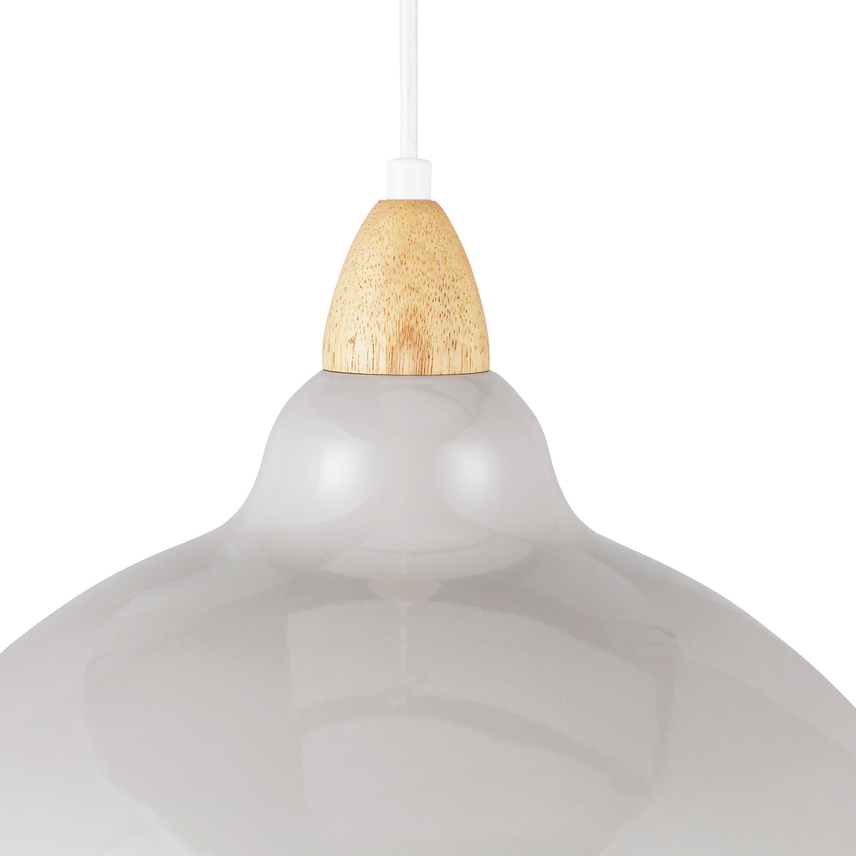 Oak Hanglamp Ø35 Glossy Grijs