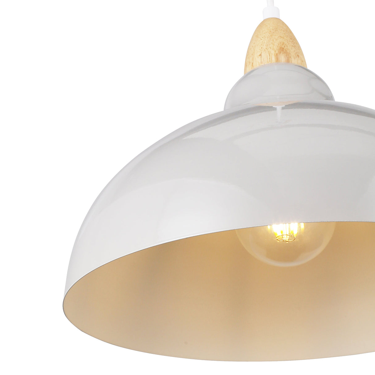 Oak Hanglamp Ø35 Glossy Grijs