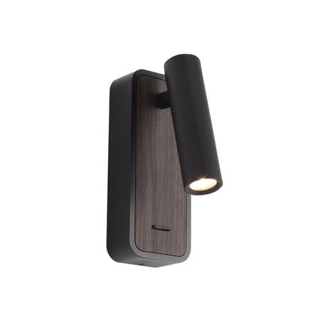 Danta Wandlamp Zwart/Houtlook