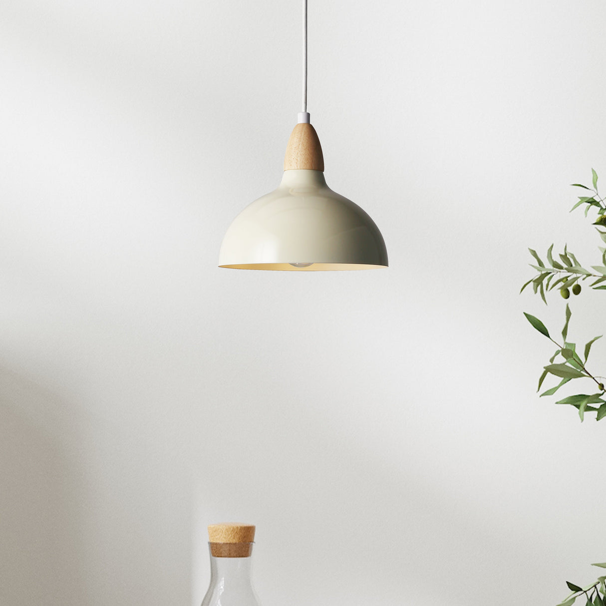 Oak Hanglamp Ø19 Glossy Vanille