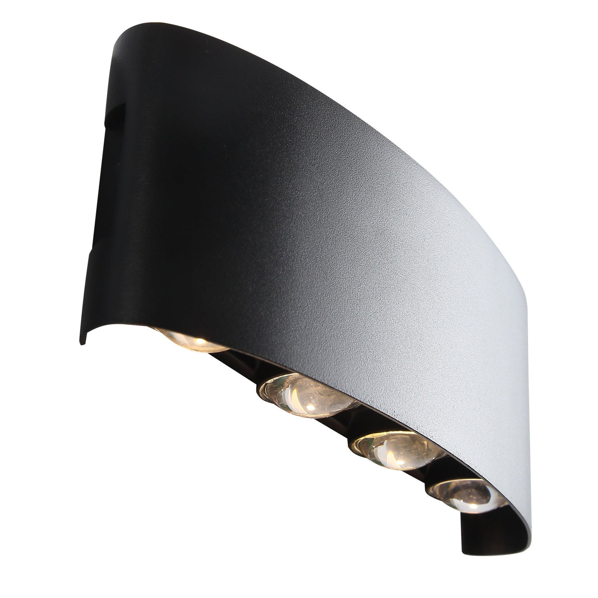 Ortelo 8W 22cm Vägglampa Utomhus Svart-Lampconcept.se