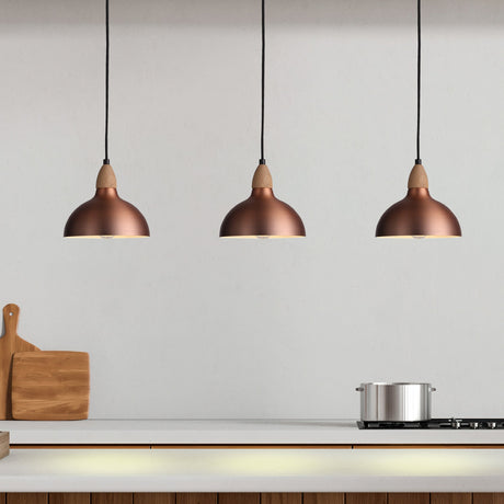 Oak Hanglamp Ø19 Geborsteld Koper