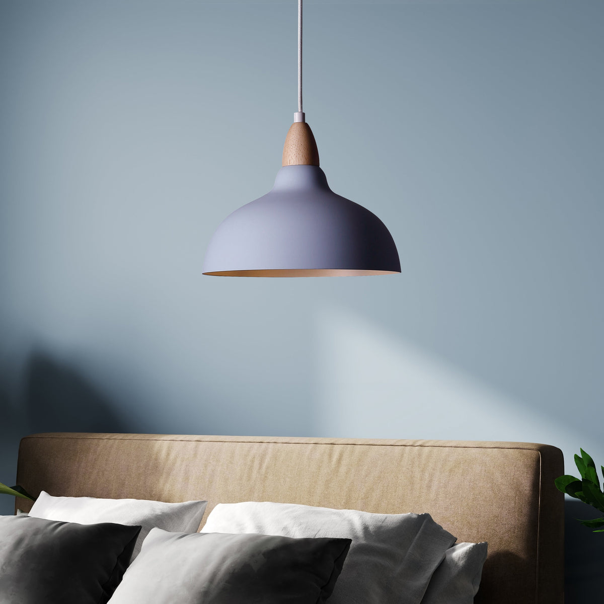 Oak Hanglamp Ø24 Lichtblauw