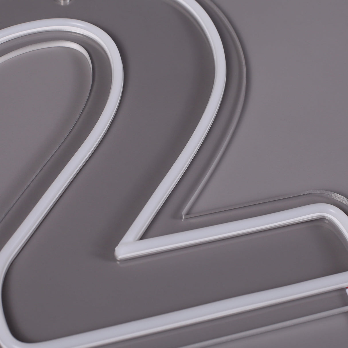 Cijfer 2 Neon Wandlamp