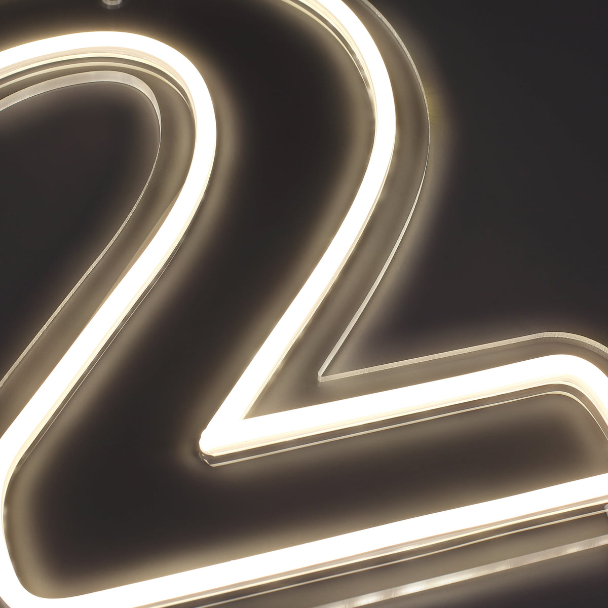 Cijfer 2 Neon Wandlamp