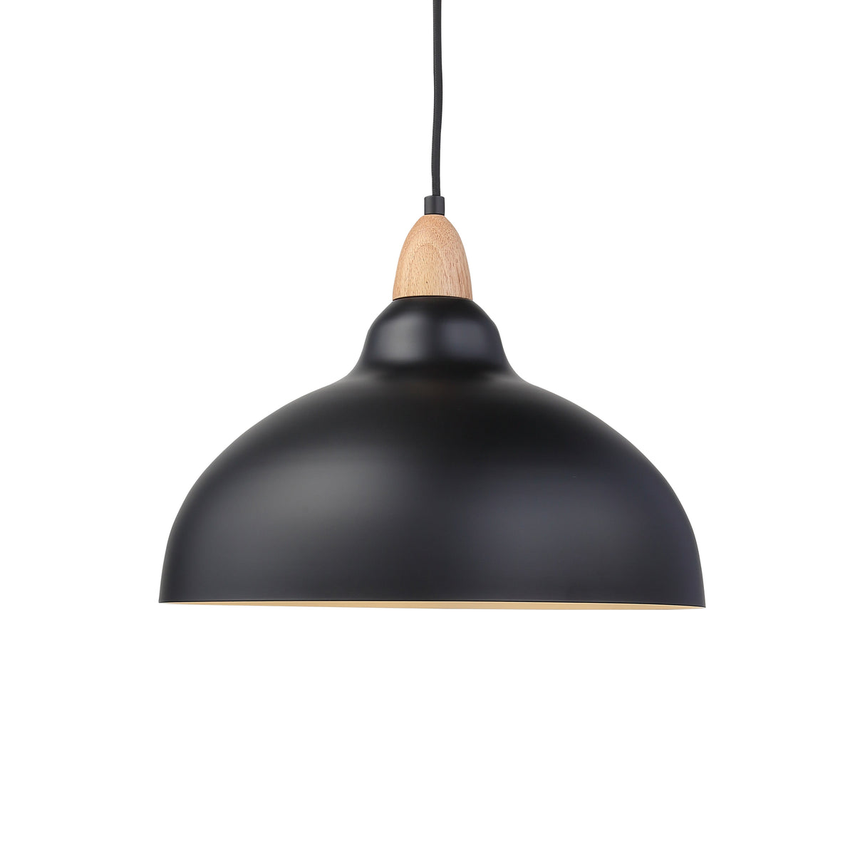 Oak Taklampa Ø35 Ljus Trä/Svart-Lampconcept.se