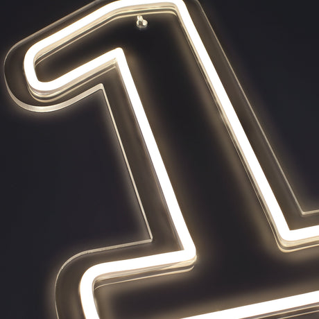 Cijfer 1 Neon Wandlamp