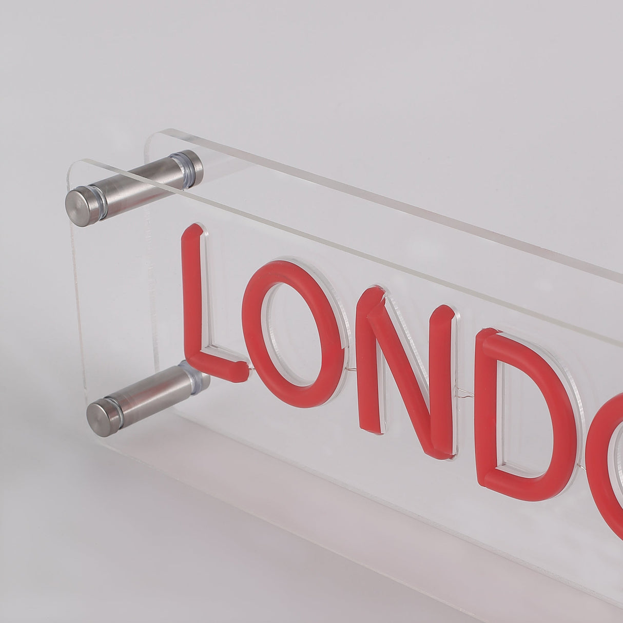 London LED Neon Box Tafellamp
