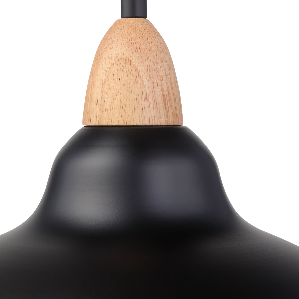 Oak Taklampa Ø35 Ljus Trä/Svart-Lampconcept.se