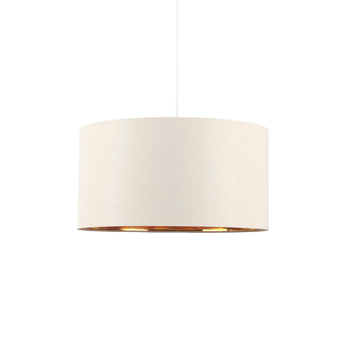 Drum Hanglamp Ø50 Linnen/Messing