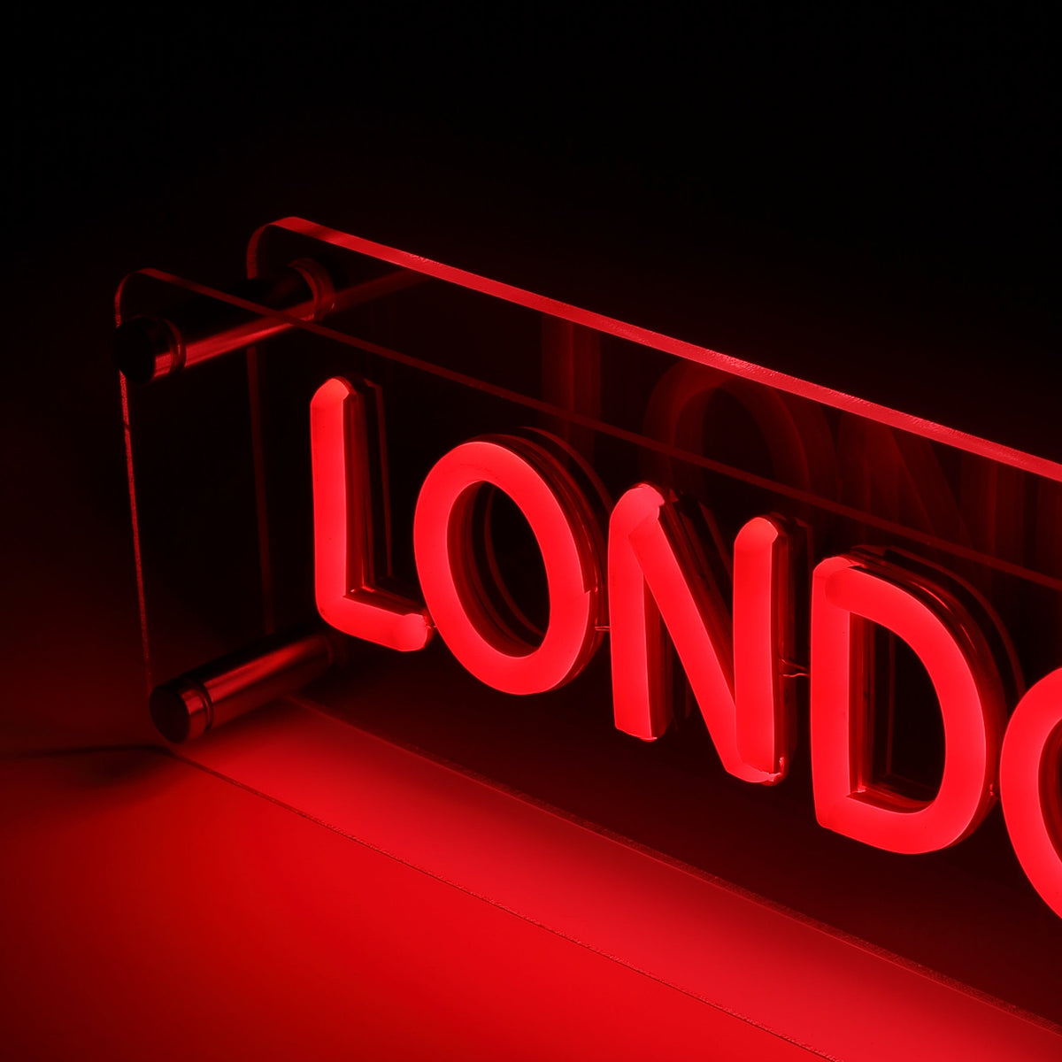 London LED Neon Box Tafellamp