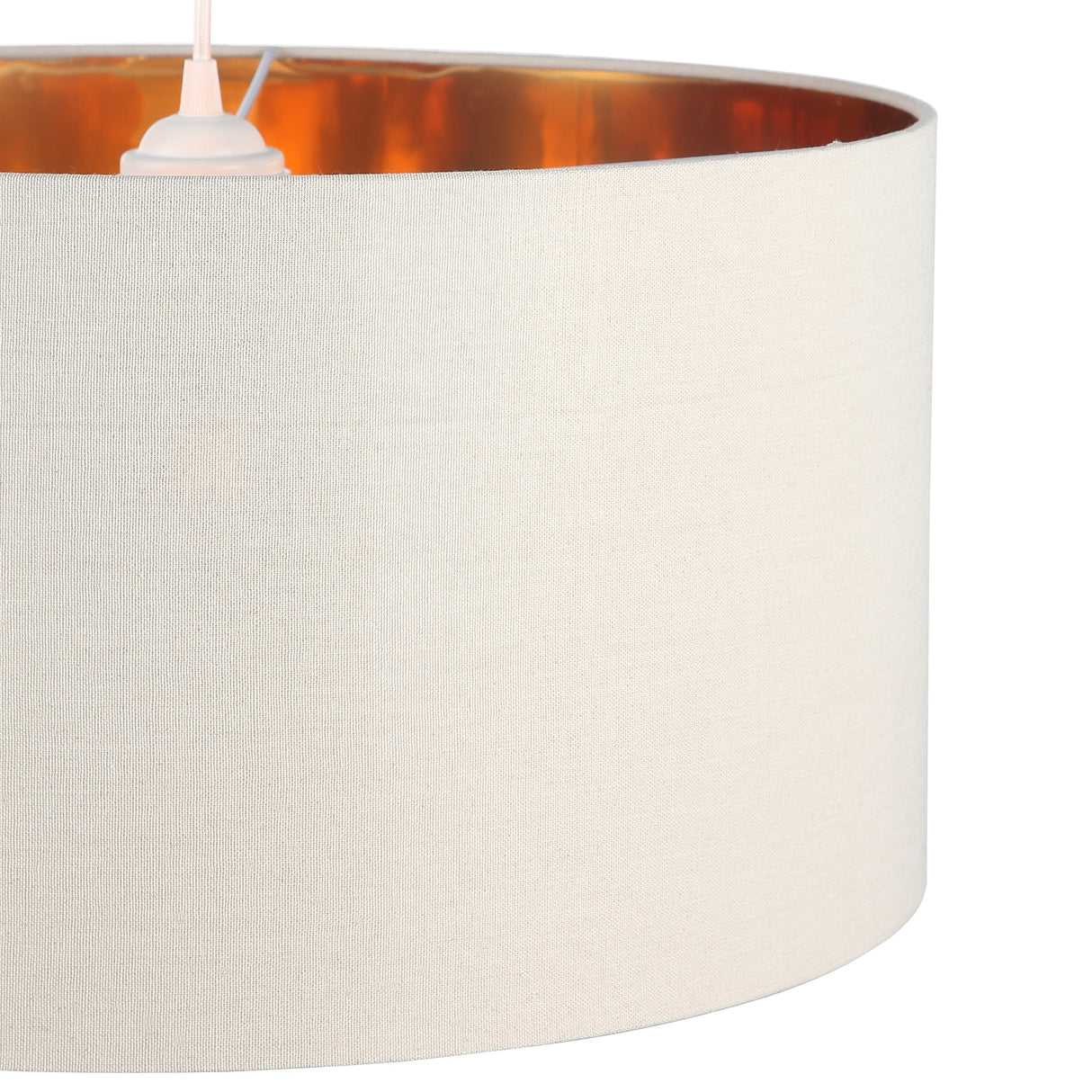 Drum Hanglamp Ø50 Linnen/Messing