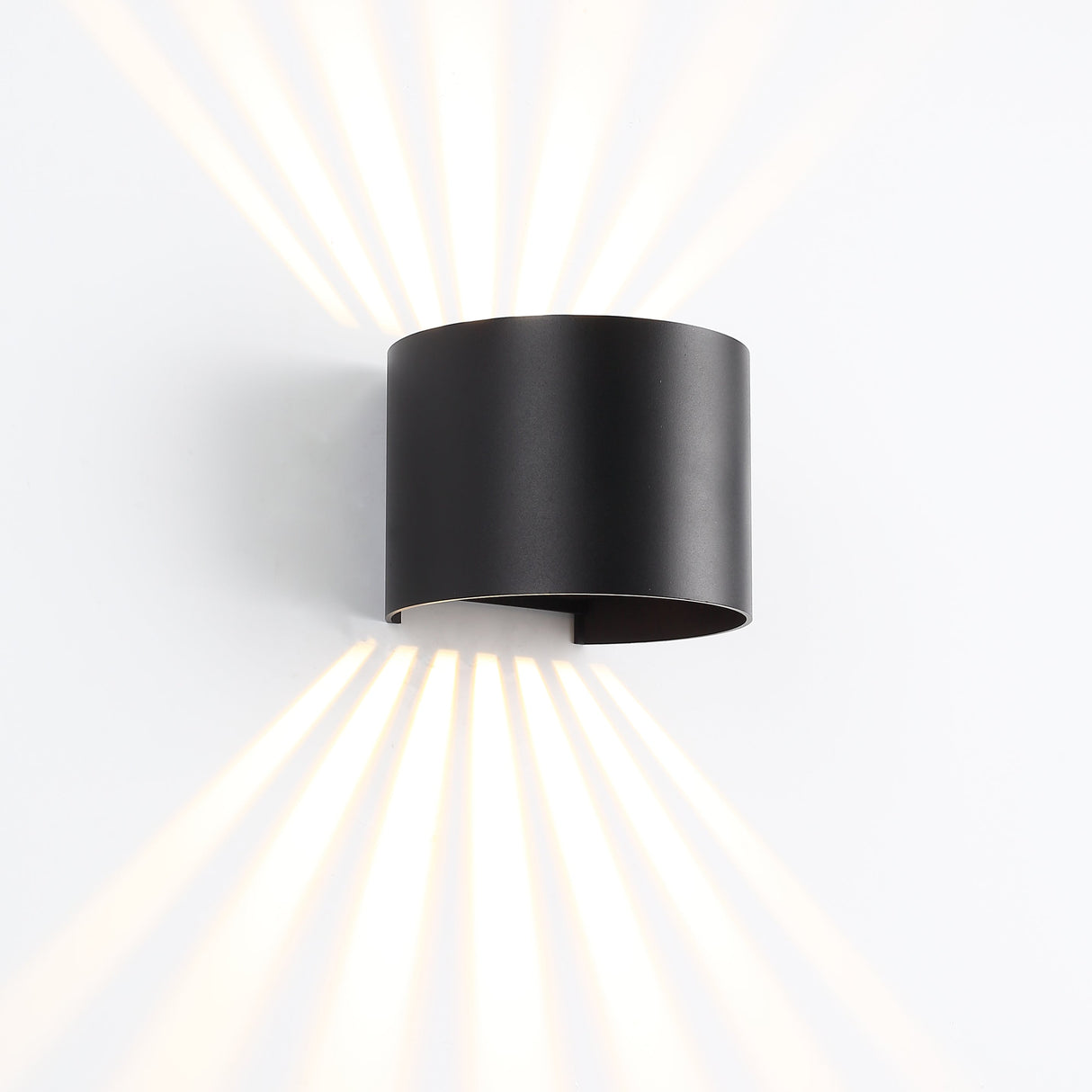 Sunset Rond IP54 6W Wandlamp Buiten Zwart