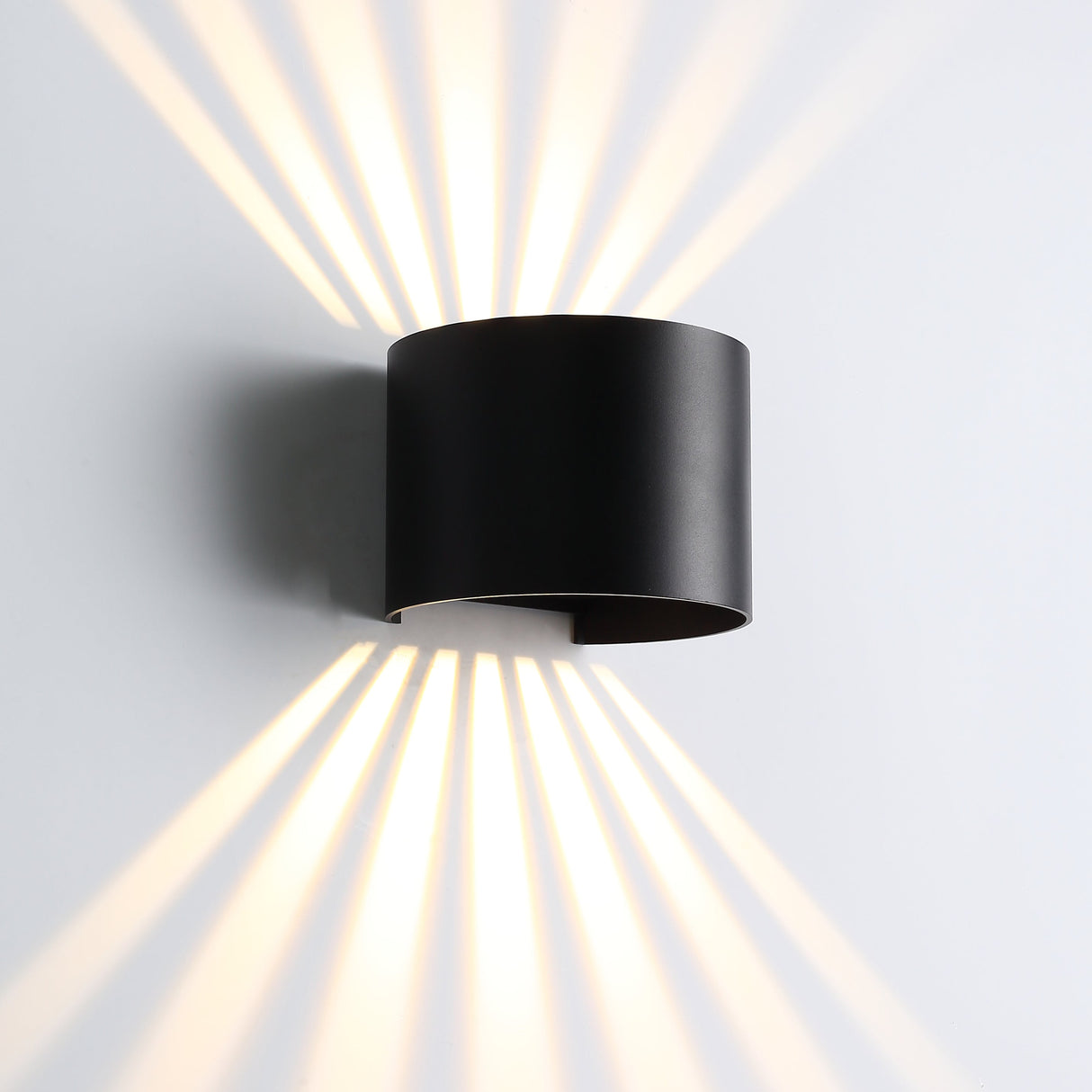 Sunset Rond IP54 6W Wandlamp Buiten Zwart