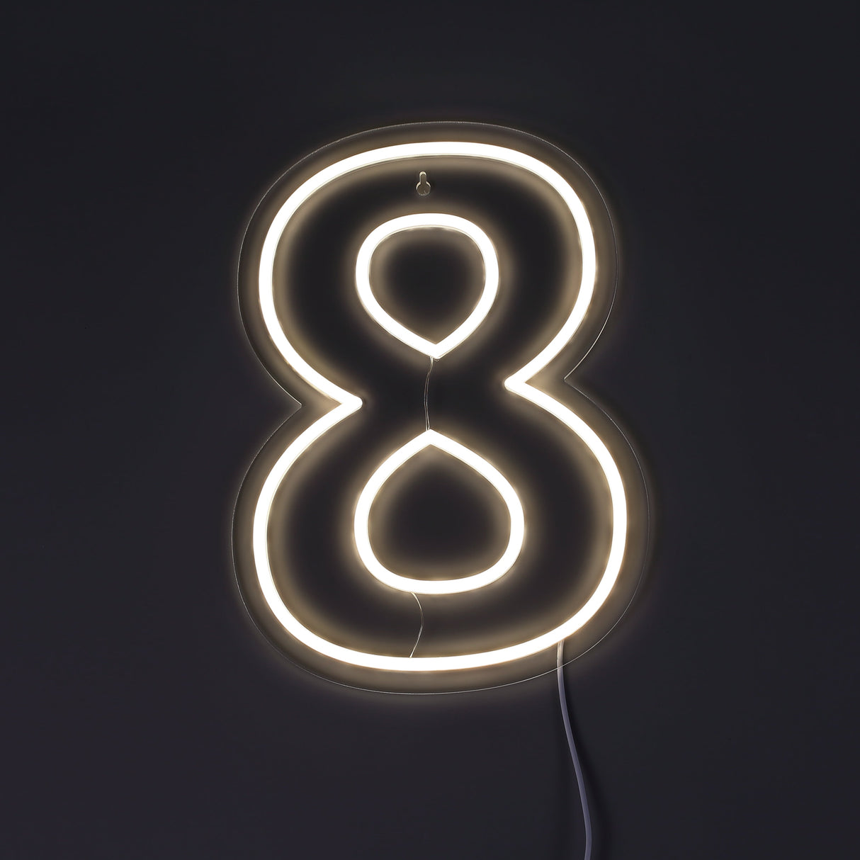 Cijfer 8 Neon Wandlamp