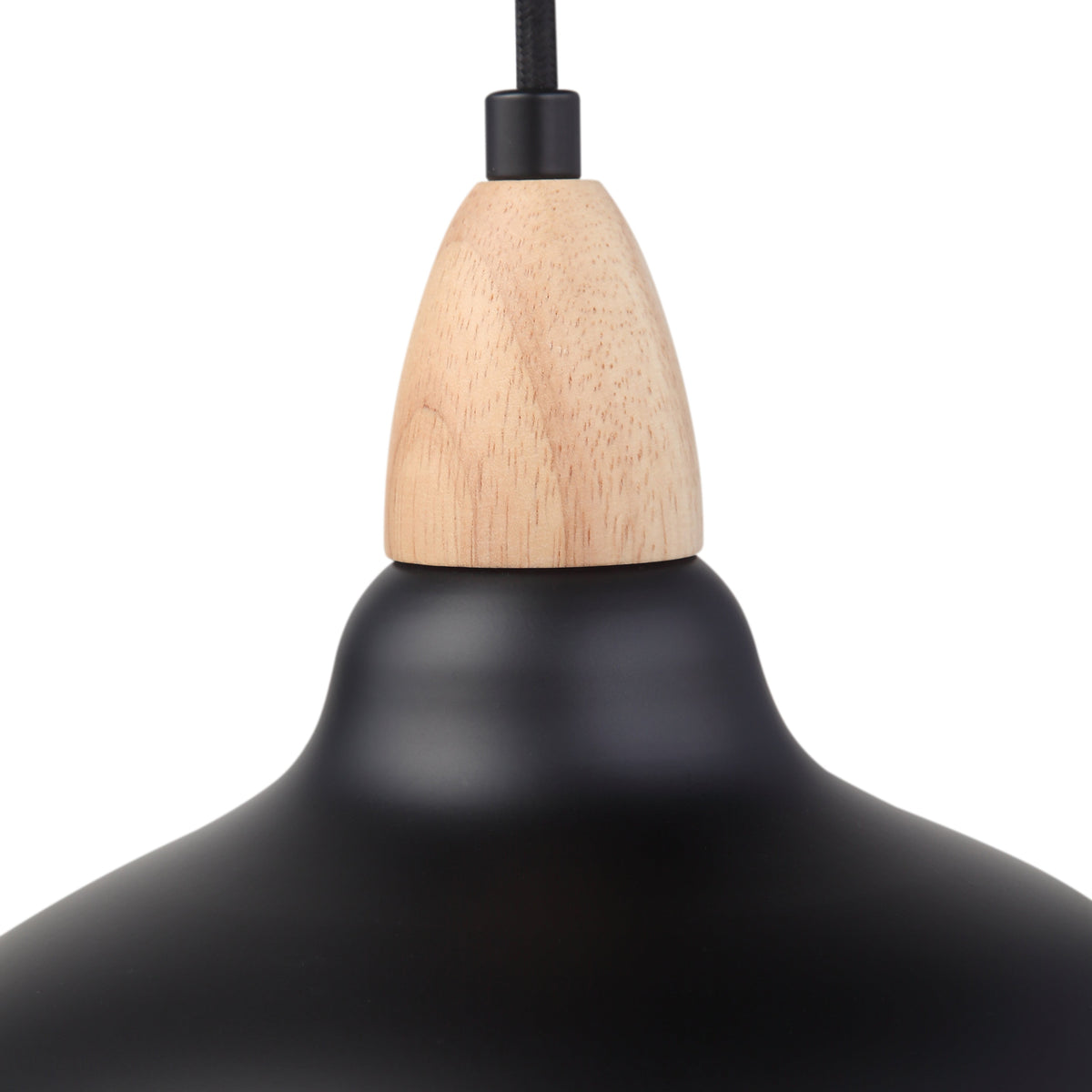 Oak Taklampa Ø24 Ljus Trä/Svart-Lampconcept.se
