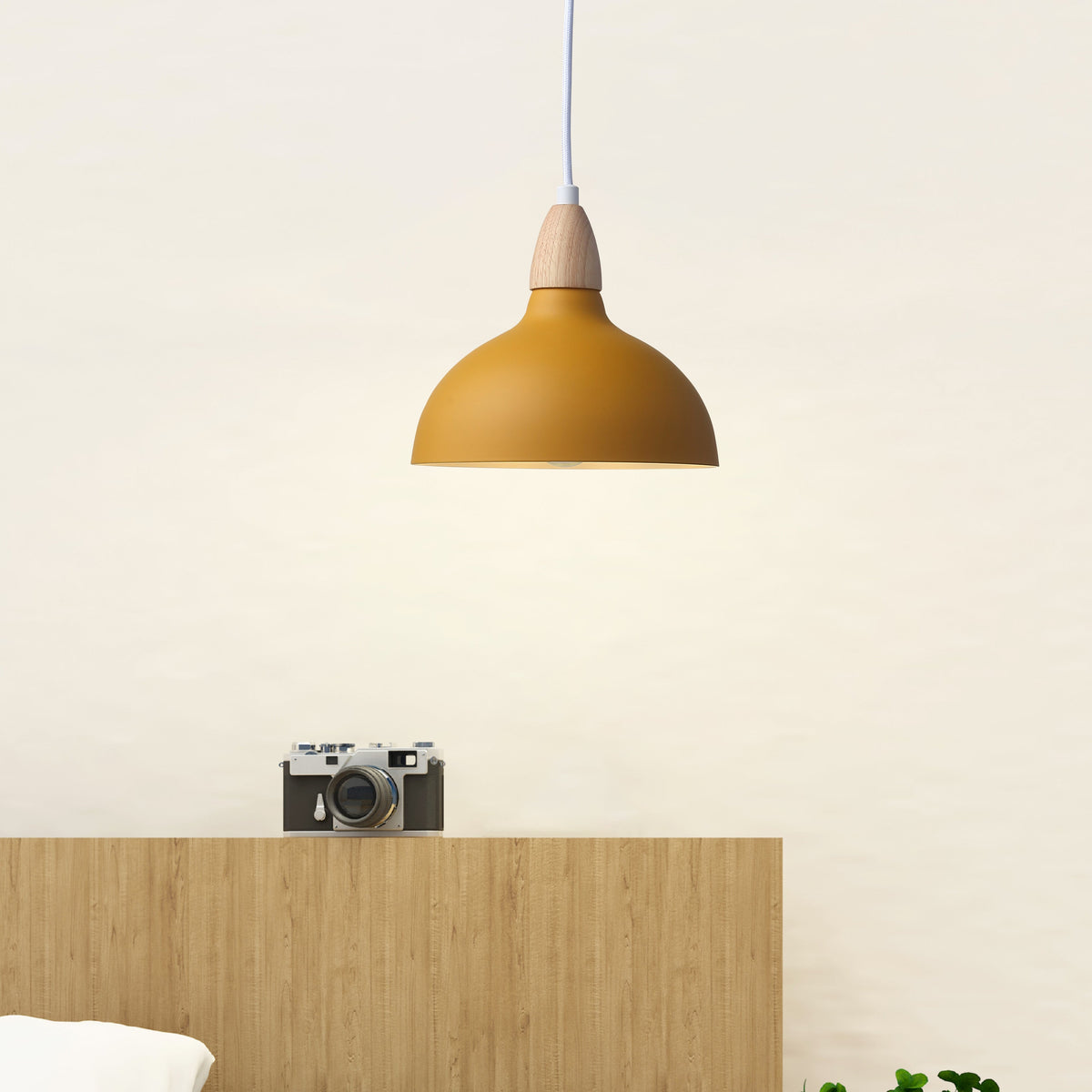 Oak Taklampa Ø19 Mustard-Lampconcept.se